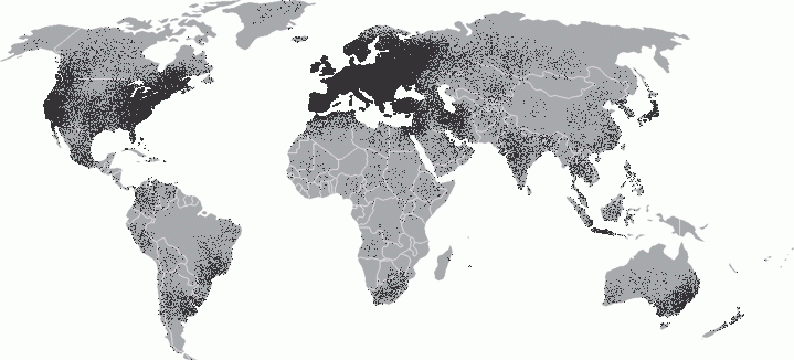 全球用户位置图
