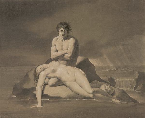 预览缩略图的艺术品罗伯特·冯·兰格:Das Menschengeschlecht vom元素des瓦塞尔bedroht, 1804(©阿尔贝蒂娜,维恩)