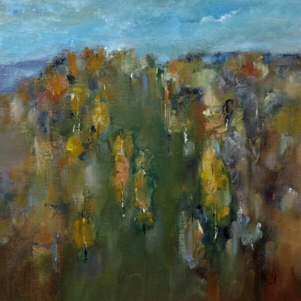 秋天的情感39乔治·奥诺伊（George Oncioiu）在油漆油画中