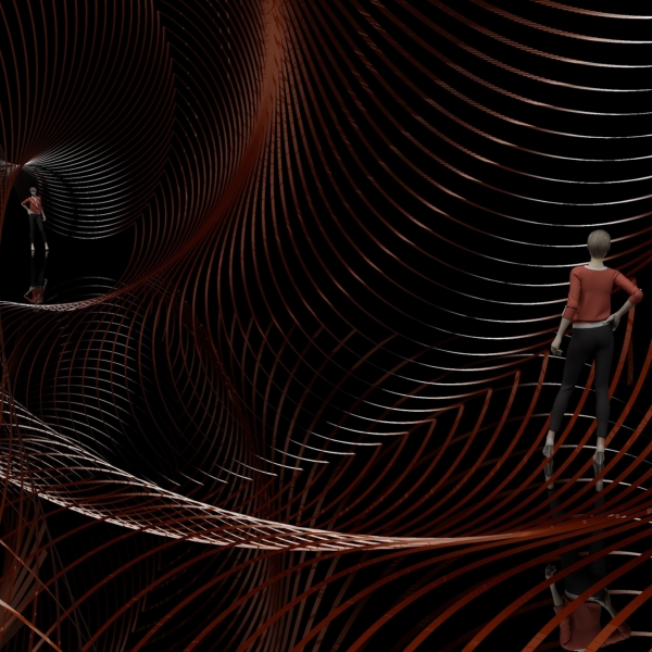 Helix18(相遇)由Oskar Thiemicke在数字艺术计算机图形，3D