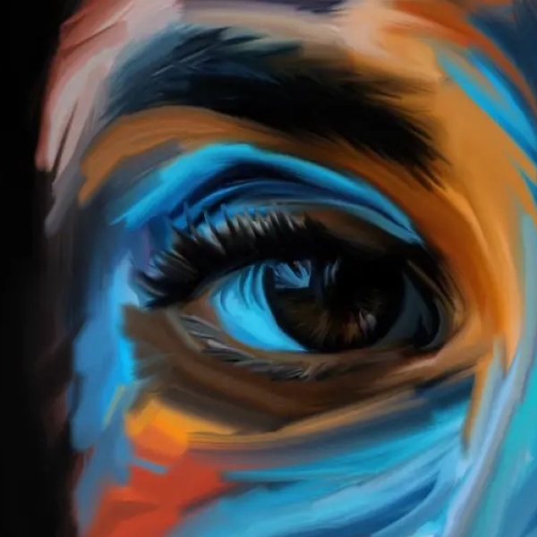 Alwyn Holtzhausen在灵魂中的眼睛绘制混合媒体